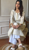 Naira Women's Lucknowi Handcrafted Cotton Chikankari Kurti - HONC0169053