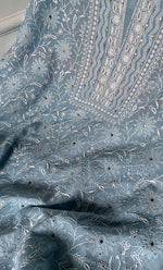 Load image into Gallery viewer, Women&#39;s Lakhnavi Handcrafted Mul Chanderi UnStitched Kurta And Dupatta Set - HONC0235330
