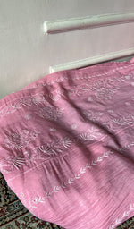 将图像加载到图库查看器中， Women's Lakhnavi Handcrafted Mul Chanderi Chikankari Unstitched Kurti Fabric - HONC0311869