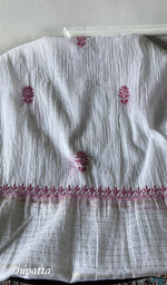 Load image into Gallery viewer, Women's Lakhnavi Handcrafted Mul Chanderi Semi - Stitched Angrakha And Dupatta Set - HONC0255359