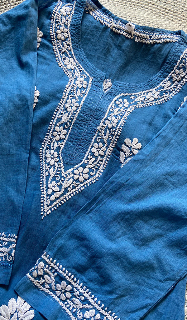 Women's Lucknowi Handcrafted Cotton Chikankari Kurti - HONC0301056