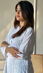 Load image into Gallery viewer, Women&#39;s Lakhnavi Handcrafted Cotton Chikankari Top - HONC0297833

