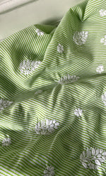 Load image into Gallery viewer, Shumaira Women's Lakhnavi Handcrafted Cotton Chikankari Unstitched Kurti Fabric - HONC0326386