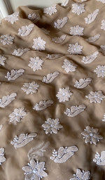 Load image into Gallery viewer, Women's Lucknowi Handcrafted Faux-Georgette Chikankari Suit Material - HONC0263018
