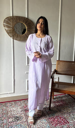 将图像加载到图库查看器中， Prisha Women's Lakhnavi Handcrafted Cotton Chikankari Kurti - HONC0335229