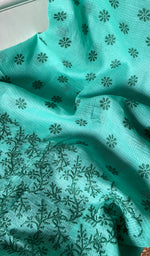 Load image into Gallery viewer, Women&#39;s Lakhnavi Handcrafted Kota Cotton Chikankari Unstitched Kurti Fabric - HONC031312
