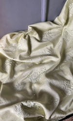 Load image into Gallery viewer, Baseema Women&#39;s Lucknowi Handcrafted Chanderi Silk Chikankari Full Suit Material - HONC0290032
