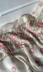 将图像加载到图库查看器中， Women&#39;s Lakhnavi Handcrafted Pure Organza Chikankari Unstitched Kurta And Dupatta Set- HONC0319583
