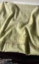 将图像加载到图库查看器中， Women's Lakhnavi Handcrafted Mul Chanderi Unstitched Chikankari Full Suit Material - HONC0328514