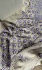Load image into Gallery viewer, Women's Lakhnavi Handcrafted Unstitched Mul Chanderi Kurta And Dupatta Set - HONC0324072