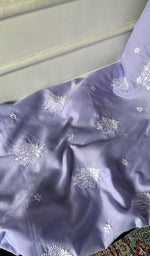 Load image into Gallery viewer, Women's Lakhnavi Handcrafted Cotton Chikankari Unstitched Kurti Fabric - HONC0368466