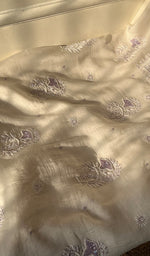 Load image into Gallery viewer, Irum Women&#39;s Lakhnavi Handcrafted Mul Chanderi Unstitched Kurta And Dupatta Set - HONC0297202
