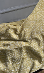 Load image into Gallery viewer, Women&#39;s Lakhnavi Handcrafted Mul Chanderi Unstitched Kurta And Dupatta Set - HONC0280873
