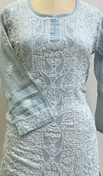 将图像加载到图库查看器中， Women&#39;s Lucknowi Handcrafted White Cotton Chikankari Top - HONC0165239
