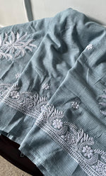 Load image into Gallery viewer, Women&#39;s Lucknowi Handcrafted Kota Cotton Chikankari Unstitched Kurta And Dupatta Set - HONC0312637
