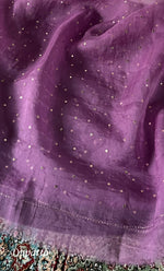 将图像加载到图库查看器中， Marifa Women's Lakhnavi Handcrafted Pure Organza Chikankari Unstitched Kurta And Dupatta Set- HONC0317960