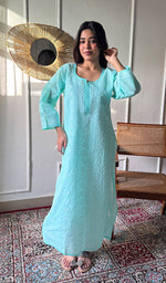 将图像加载到图库查看器中， Anisa Women's Lakhnavi Handcrafted Cotton Chikankari Kurti - HONC0356934
