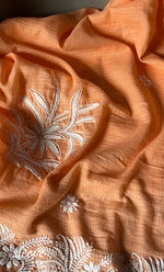 Load image into Gallery viewer, Women&#39;s Lucknowi Handcrafted Kota Cotton Chikankari Unstitched Kurta And Dupatta Set - HONC0312643
