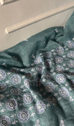 Load image into Gallery viewer, Women's Lakhnavi Handcrafted Pure Organza Chikankari Unstitched Kurta And Dupatta Set- HONC0339019