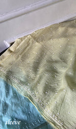 Load image into Gallery viewer, Jazba Women's Lakhnavi Handcrafted Mul Chanderi Unstitched Kurta And Dupatta Set - HONC08874952