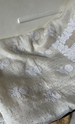 Load image into Gallery viewer, Afeera Women&#39;s Lakhnavi Handcrafted Pure Organza Chikankari Unstitched Kurta And Dupatta Set- HONC0302221

