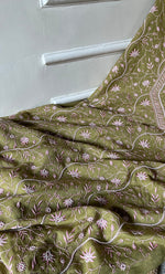 Load image into Gallery viewer, Mehr Women&#39;s Lakhnavi Handcrafted Maheshwari Mul Chanderi Kurta And Dupatta Set- HONC0294448
