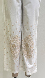 Load image into Gallery viewer, Women&#39;s Lakhnavi Handcrafted Cotton Chikankari Palazzo - HONC0155699