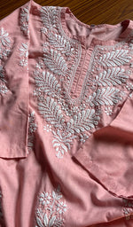 将图像加载到图库查看器中， Women&#39;s Lucknowi Handcrafted Cotton Chikankari Kurti - HONC0300985
