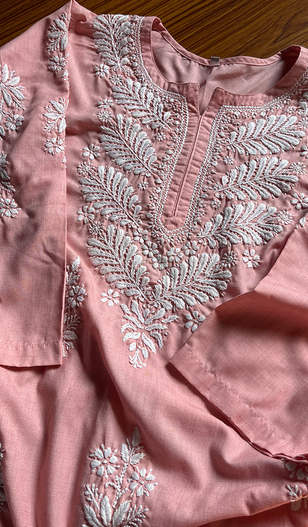 Women's Lucknowi Handcrafted Cotton Chikankari Kurti - HONC0300985