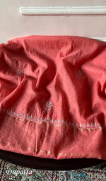 Load image into Gallery viewer, Women's Lakhnavi Handcrafted Mul Chanderi Unstitched Chikankari Full Suit Material - HONC0338249