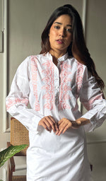 Load image into Gallery viewer, Enayat Women&#39;s Lakhnavi Handcrafted Cotton Chikankari Oversized Kurta And Pant Set - HONC0293604
