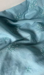 Load image into Gallery viewer, Women&#39;s Lakhnavi Handcrafted Mul Chanderi Chikankari Full Suit Material - HONC0271179
