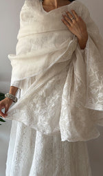 Load image into Gallery viewer, Women's Lucknowi Handcrafted Pure Organza Silk Chikankari Dupatta - HONC0380140