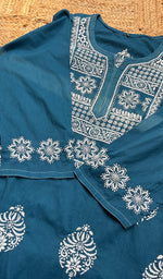 将图像加载到图库查看器中， Women&#39;s Lucknowi Handcrafted Cotton Chikankari Kurti - HONC0300979
