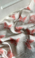 Load image into Gallery viewer, Titlee Women's Lakhnavi Handcrafted Unstitched Mul Chanderi Kurta And Dupatta Set - HONC0304156