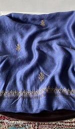 Load image into Gallery viewer, Women's Lakhnavi Handcrafted Unstitched Munga Silk Chikankari Kurta And Dupatta Set- HONC0357039
