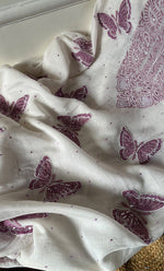 将图像加载到图库查看器中， Titlee Women&#39;s Lakhnavi Handcrafted Mul Chanderi Unstitched Kurta And Dupatta Set - HONC0302255
