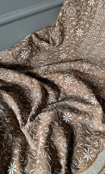 Load image into Gallery viewer, Mehr Women's Lakhnavi Handcrafted Maheshwari Mul Chanderi Kurta And Dupatta Set - HONC0296501