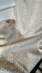 Load image into Gallery viewer, Lucknowi Handcrafted Munga Silk Chikankari Unstitched Men&#39;s Kurta Fabric - HONC0255839
