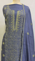 Load image into Gallery viewer, Women&#39;s Lakhnavi Handcrafted Chanderi Silk Chikankari Full Suit - HONC077303
