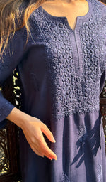 Load image into Gallery viewer, Women&#39;s Lucknowi Handcrafted Cotton Chikankari Kurti - HONC0232171
