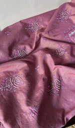 Load image into Gallery viewer, Women&#39;s Lakhnavi Handcrafted Tissue Chanderi Chikankari Suit Material - HONC0275988

