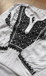 将图像加载到图库查看器中， Women&#39;s Lucknowi Handcrafted Modal Cotton  Chikankari Kurti - HONC0298766
