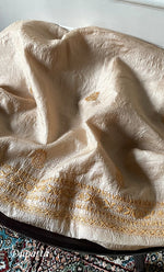 Load image into Gallery viewer, Women's Lakhnavi Handcrafted Tussar Silk Chikankari Kurta And Dupatta Set - HONC0314535