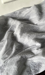 Load image into Gallery viewer, Women&#39;s Lakhnavi Handcrafted Mul Chanderi Semi - stitched Chikankari Full Suit Material - HONC0319560
