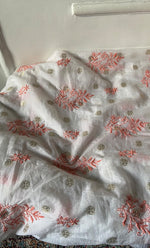 将图像加载到图库查看器中， Women's Lakhnavi Handcrafted Mul Chanderi Unstitched Kurta And Dupatta Set- HONC0314072