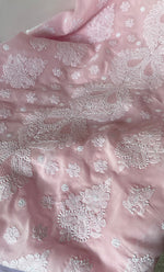 Load image into Gallery viewer, Women&#39;s Lakhnavi Handcrafted Unstitched Cotton Chikankari Suit Material - HONC0317386
