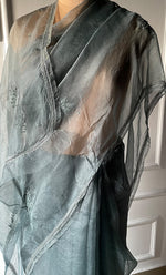Load image into Gallery viewer, Women&#39;s Lucknowi Handcrafted Pure Organza Silk Chikankari Saree - HONC0277625
