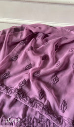 将图像加载到图库查看器中， Women's Lucknowi Handcrafted Faux-Georgette Unstitched Chikankari Suit Material - HONC0347511