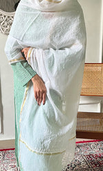 将图像加载到图库查看器中， Women's Lakhnavi Handcrafted Mul Chanderi Chikankari Dupatta - HONC0324055